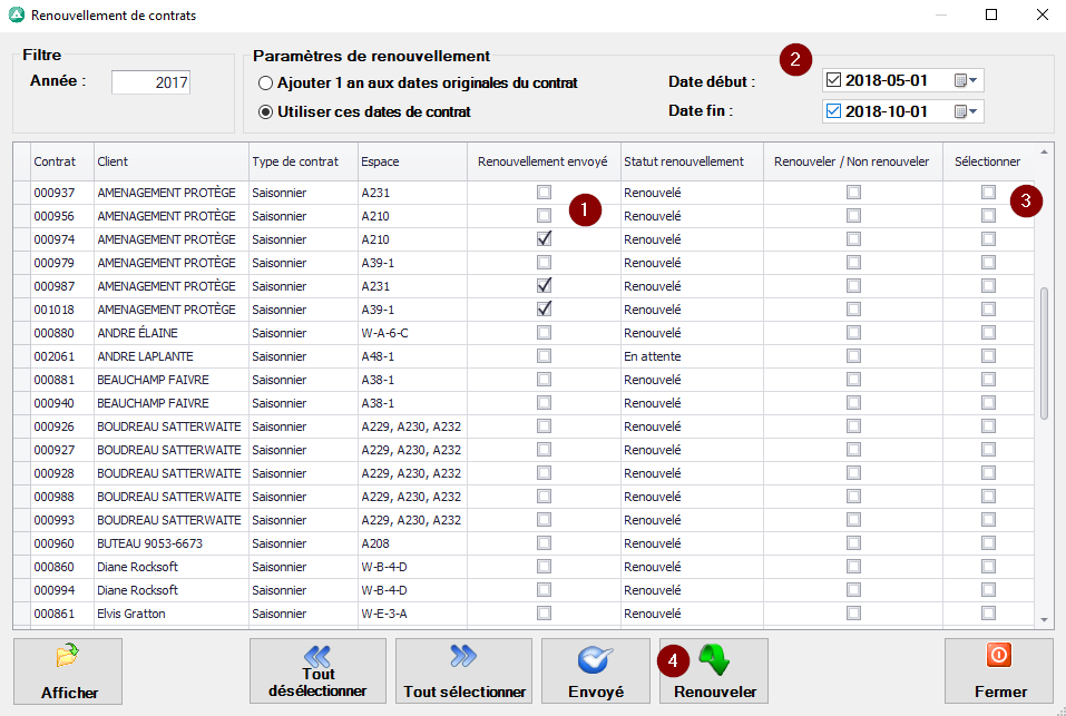 Renouvellement de contrat