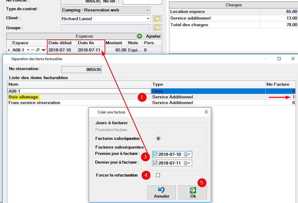 Refacturation d’un contrat